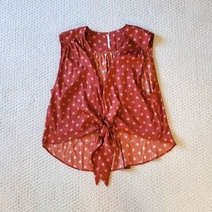 NWOT Free People Silk pattern top